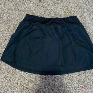 Black biker skirt
